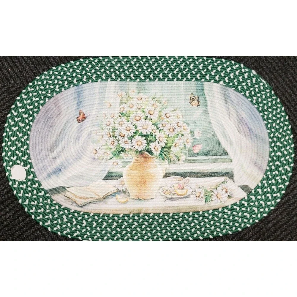 Oval Braided Kitchen Accent Rug (20